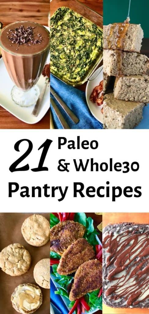 a collage of different paleo whole30 pantry recipes