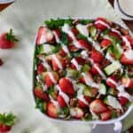 Strawberry, Cucumber and Arugula Salad with Poppy Seed Dressing