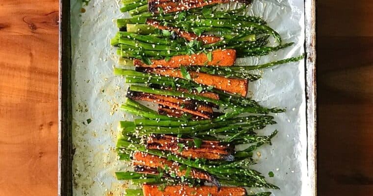 Chinese-Inspired Roasted Carrots and Asparagus (Paleo, Whole30)