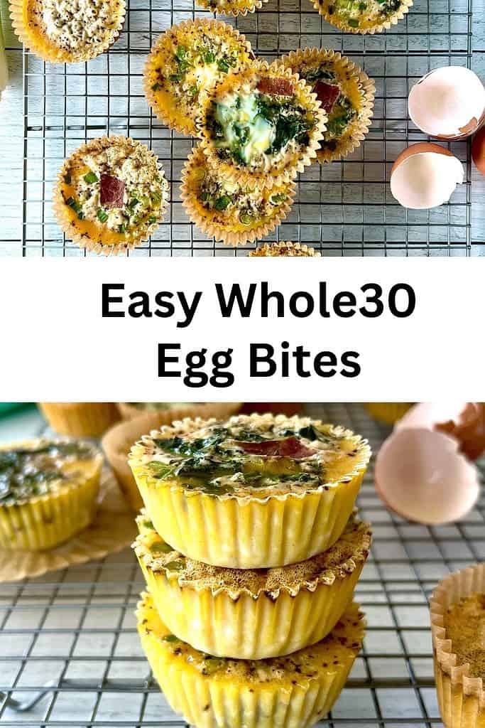 Whole30 Egg Bites on a cooling rack.