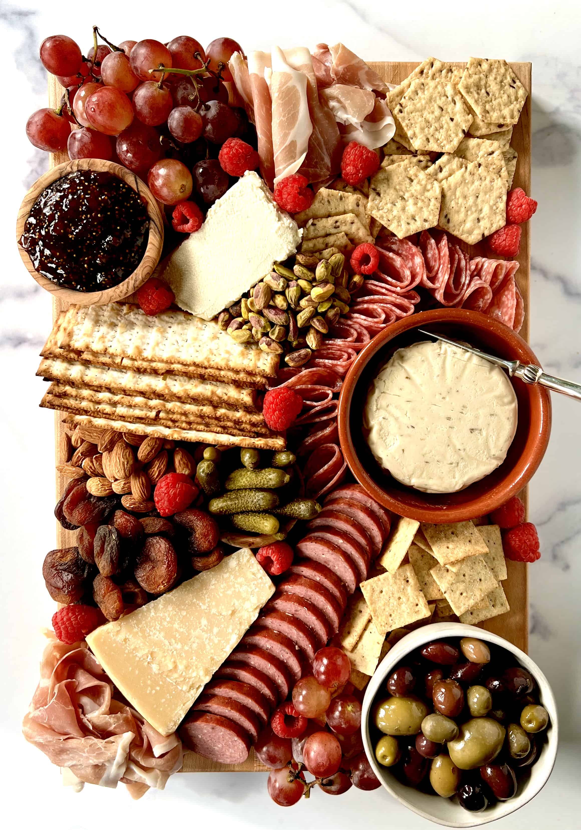 Pineapple Cutting Board with Fruit & Nuts